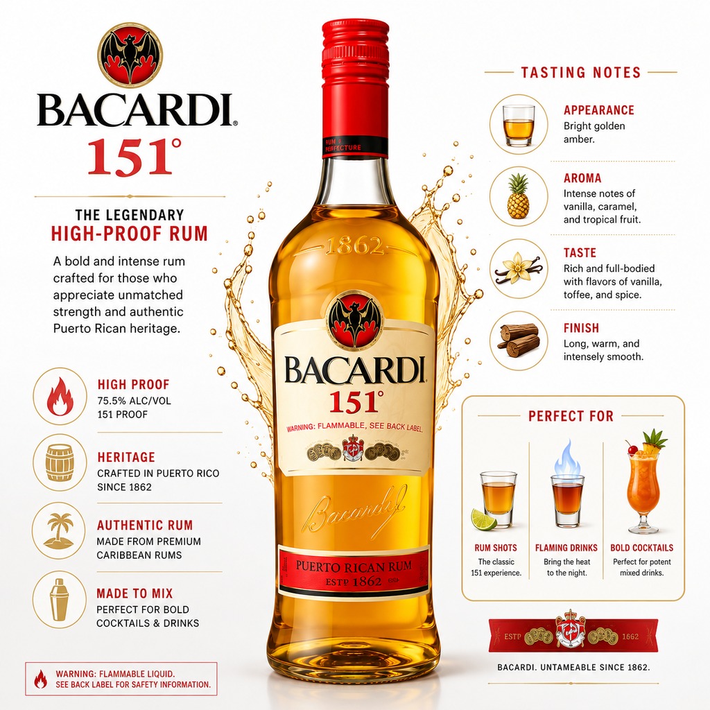 Bacardi 151 750ML thumbnail 2 | Thirst Beverage Marketplace
