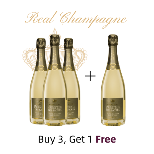 Champagne Prestige Des Sacres Cuvee Blanc de Blancs 750ML 4 Pack | Thirst Beverage Marketplace