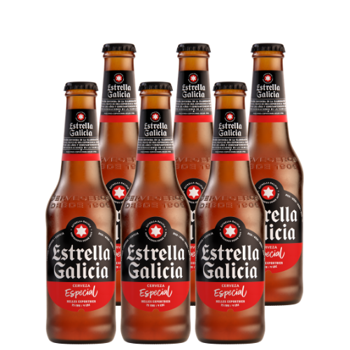 Estrella Galicia Cerveza Especial 330ml 6 Pack (Bottle) | Thirst Beverage Marketplace