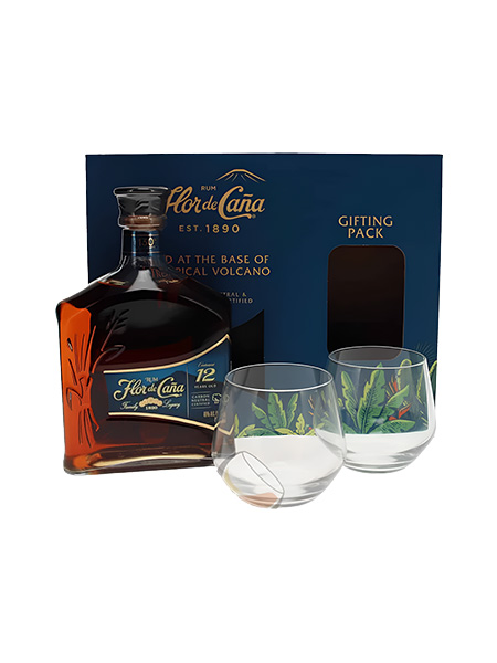 Flor de Caña Centenario 12 Year Old Rum 700ML Gift Pack | Thirst Beverage Marketplace