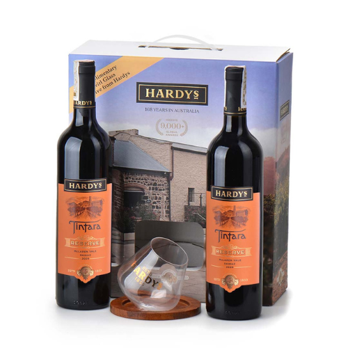Hardys Tintara Shiraz 750ML Twin Pack with Free Swirl Glass | Thirst Beverage Marketplace