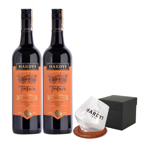 Hardys Tintara Shiraz 750ML Twin Pack with Free Swirl Glass thumbnail 2 | Thirst Beverage Marketplace