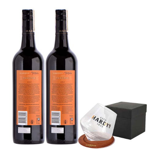 Hardys Tintara Shiraz 750ML Twin Pack with Free Swirl Glass thumbnail 5 | Thirst Beverage Marketplace
