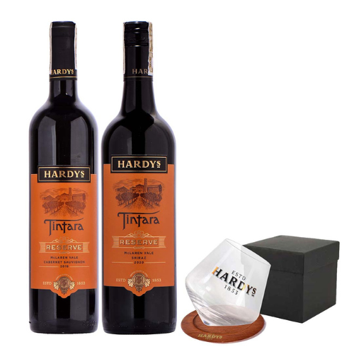 Hardys Tintara Shiraz & Cabernet Sauvignon 750ML Bundle with Free Swirl Glass thumbnail 2 | Thirst Beverage Marketplace