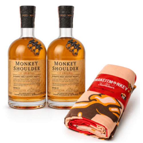 Monkey Shoulder Original Scotch Whisky 700ML Summer Beach Towel Gift Pack | Thirst Beverage Marketplace