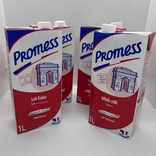 Promess Whole milk 1L pack of 4 | Thirst Beverage Marketplace