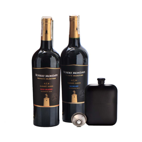 Robert Mondavi Private Selection SBA Rum Barrel Merlot & Rye Red Blend 750ML Bundle with Free Wine Flask thumbnail 2 | Thirst Beverage Marketplace