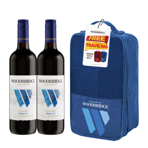 Woodbridge Merlot 750ML 2 Pack with free Travel Bag | Thirst Beverage Marketplace