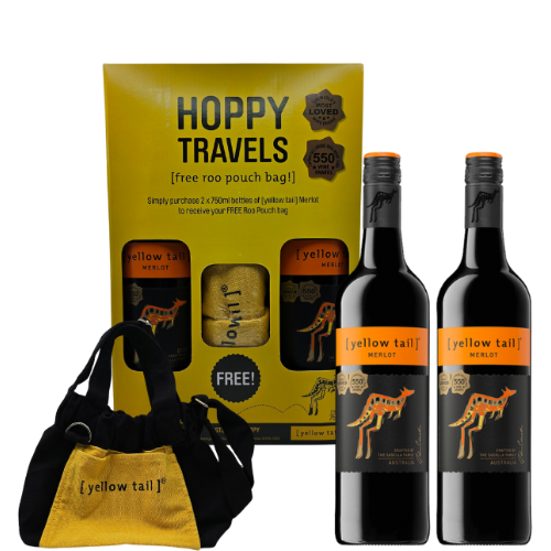 Yellow Tail Merlot 750ML Pack with Free Roo Pouch Bag | Thirst Beverage Marketplace